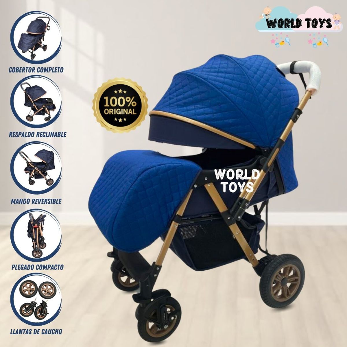 BABY - Coche Cuna de Lujo «TURQUÍA» Edición Limitada Blue