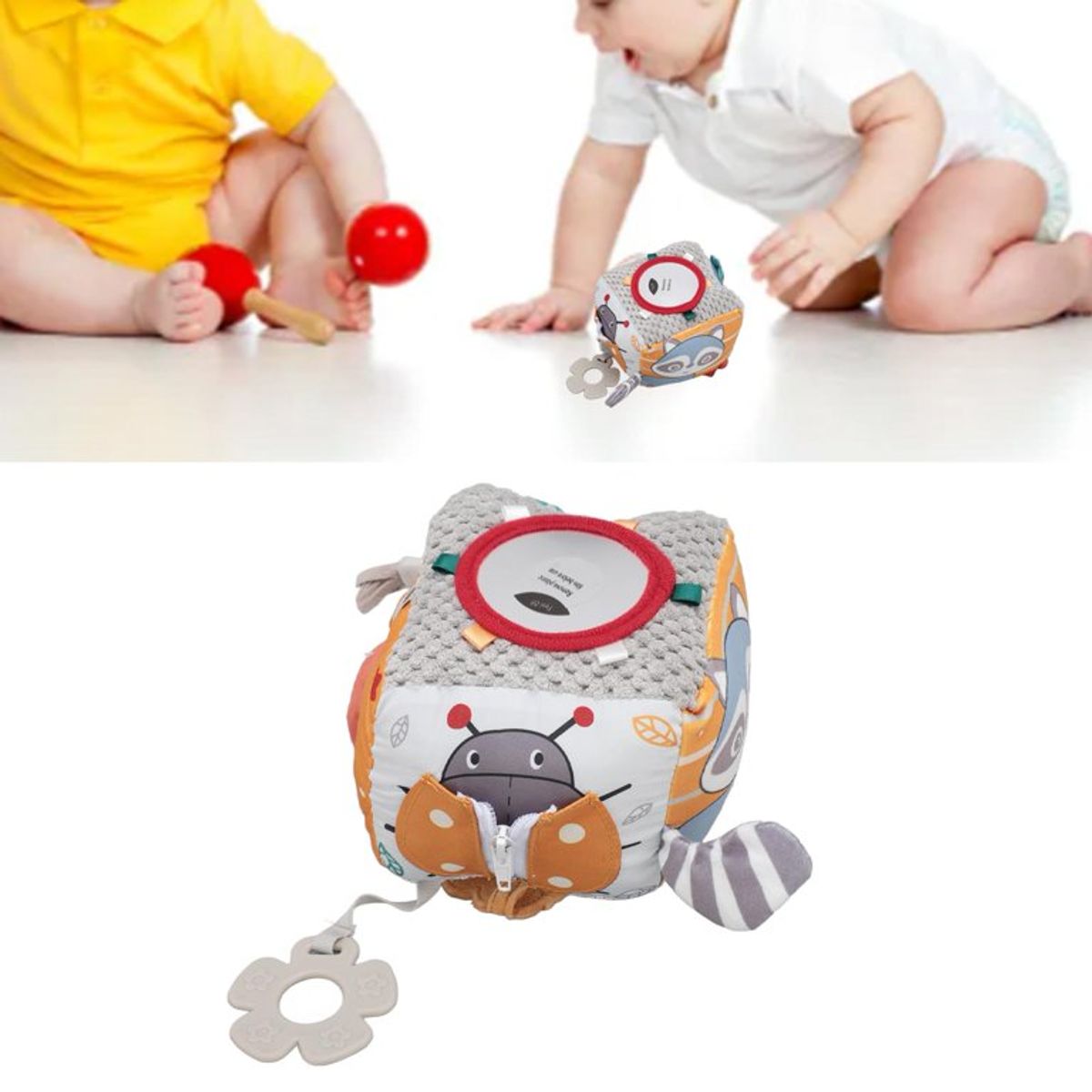 GENERICO - Juguete didáctico de cubo de tela con cierre