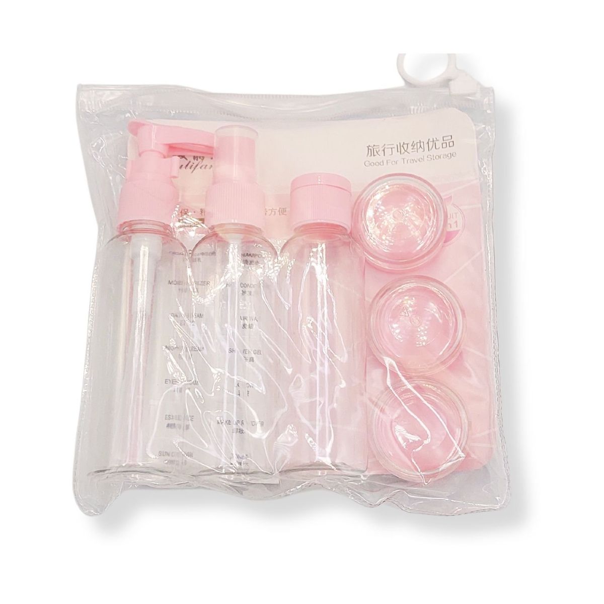 GENERICO - Set de Dispensadores Para Llevarlos de Viaje Color Rosa