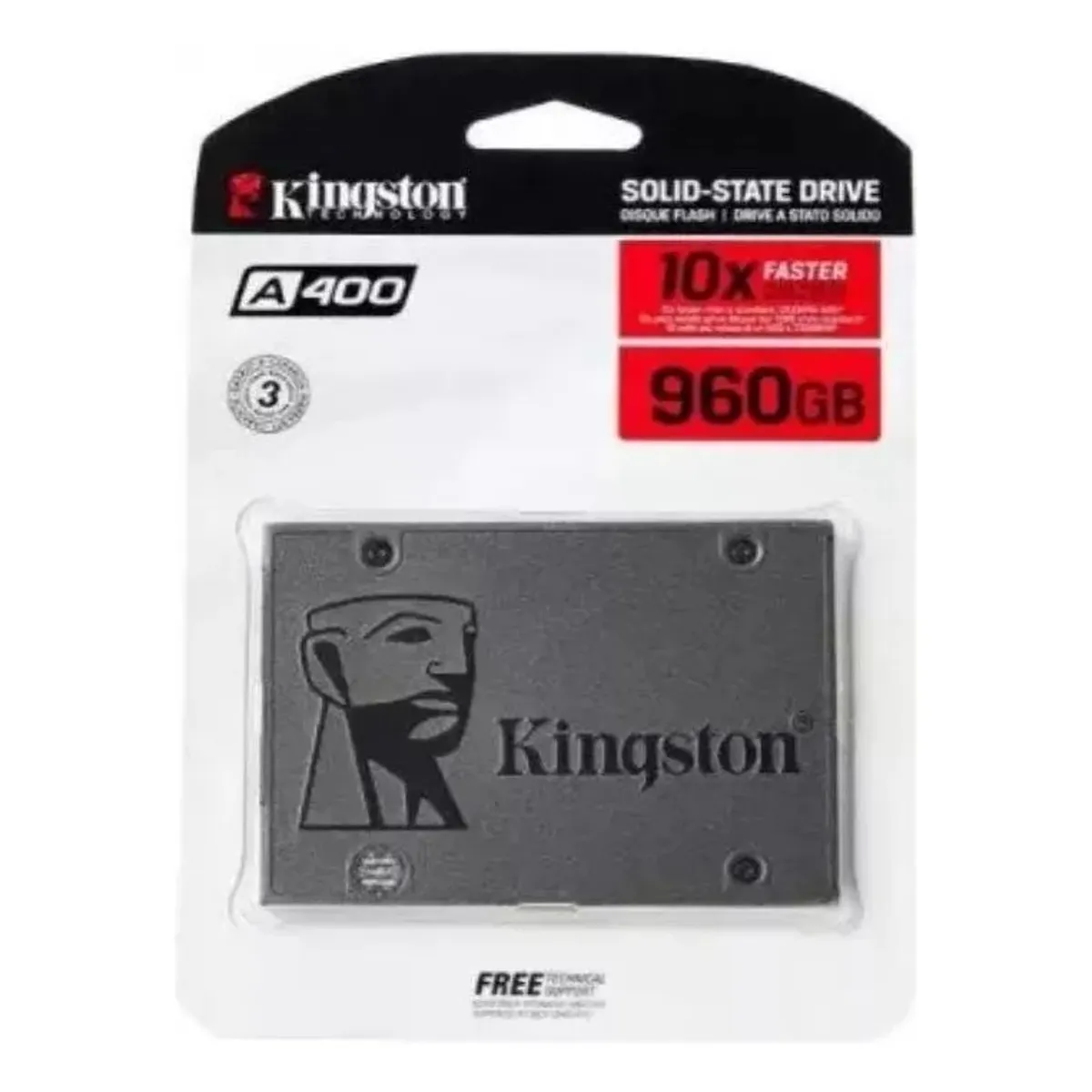KINGSTON - Ssd Ultrarrápido Kingston A400 De 960 Gb, 10 Veces Más Rápido