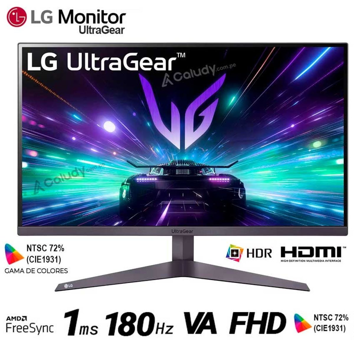 LG - Monitor Gamer LG UltraGear 27GS50F-B 27 VA FHD 180Hz 1ms FreeSync