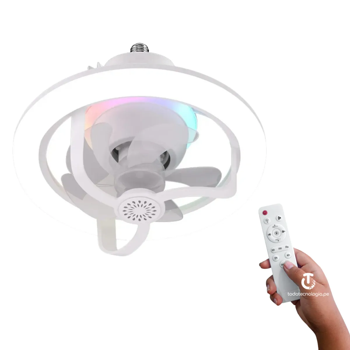 SEISA - Foco Ventilador LED Ahorrador Control de Comedor Dormitorio