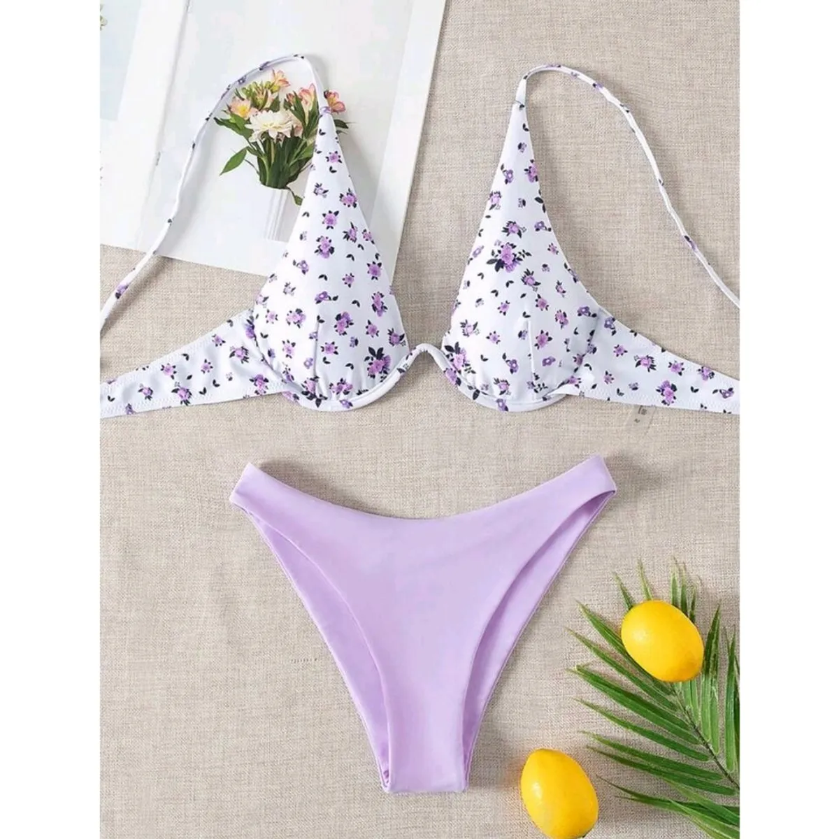 GENERICO - CONJUNTO BIKINI SEXY CON COPA Y FORRO