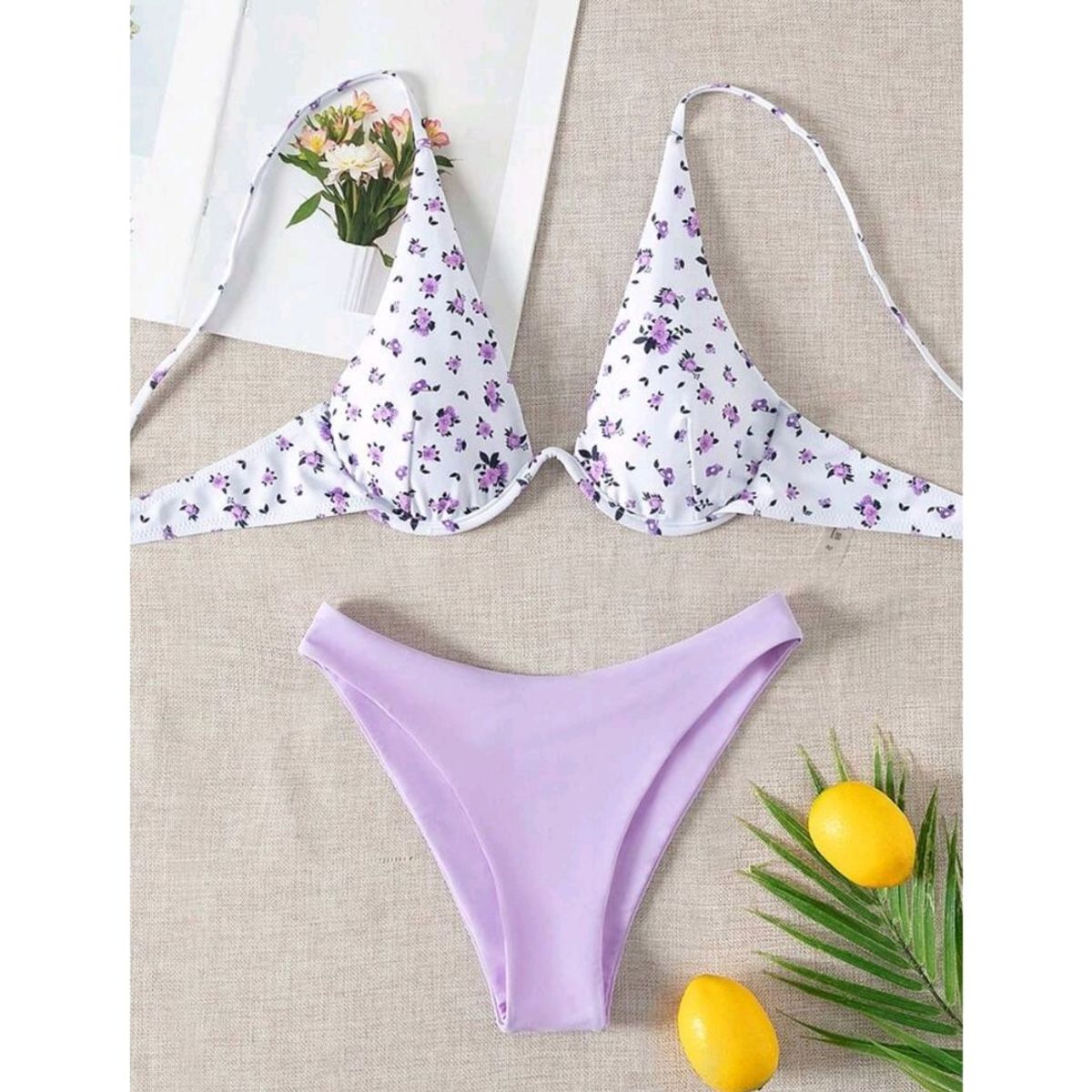 GENERICO - CONJUNTO BIKINI SEXY CON COPA Y FORRO