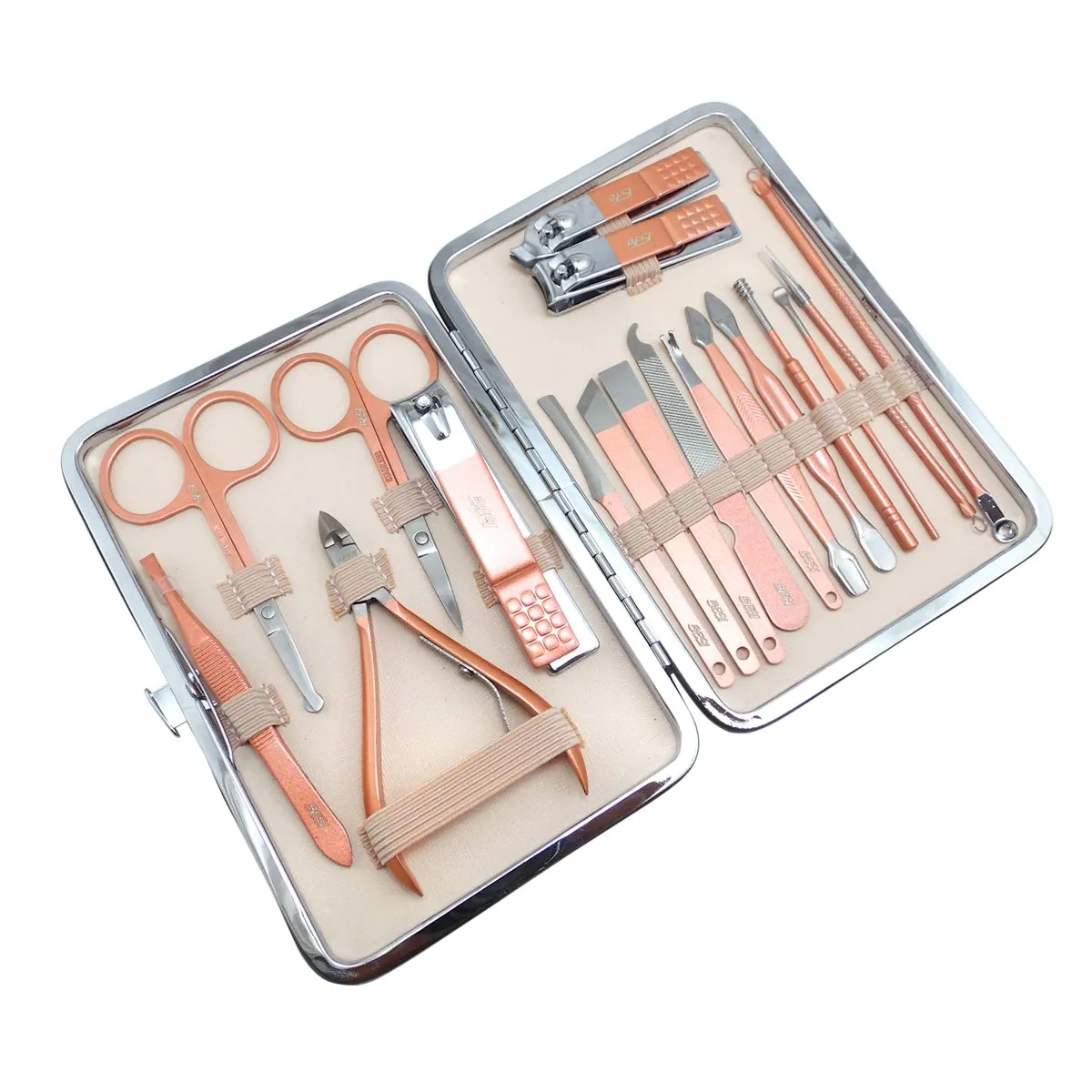 GENERICO - Set de Manicura Pedicura 18 Piezas de Acero