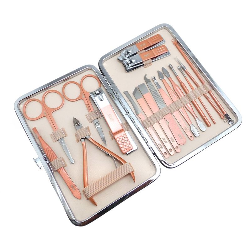 GENERICO - Set de Manicura Pedicura 18 Piezas de Acero