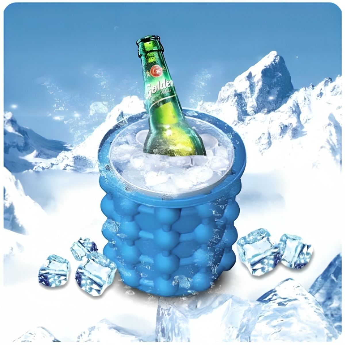 GENERICO - Cubo de Silicona para Hacer Hielo y Enfriador Portátil Ice Cube