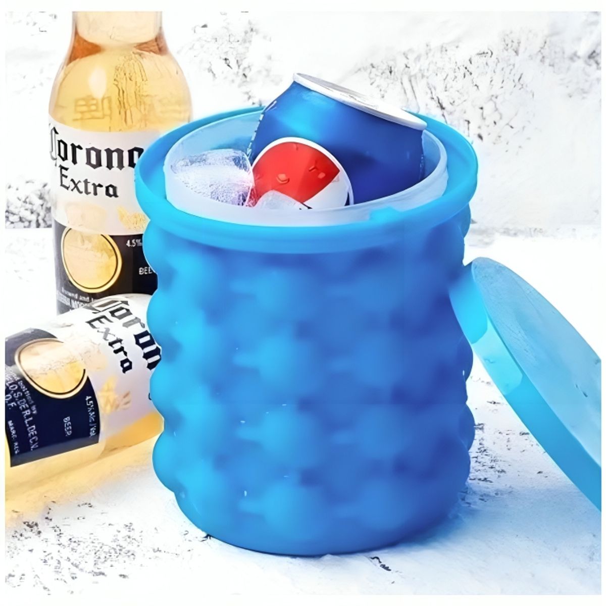 GENERICO - Cubo de Silicona para Hacer Hielo y Enfriador Portátil Ice Cube