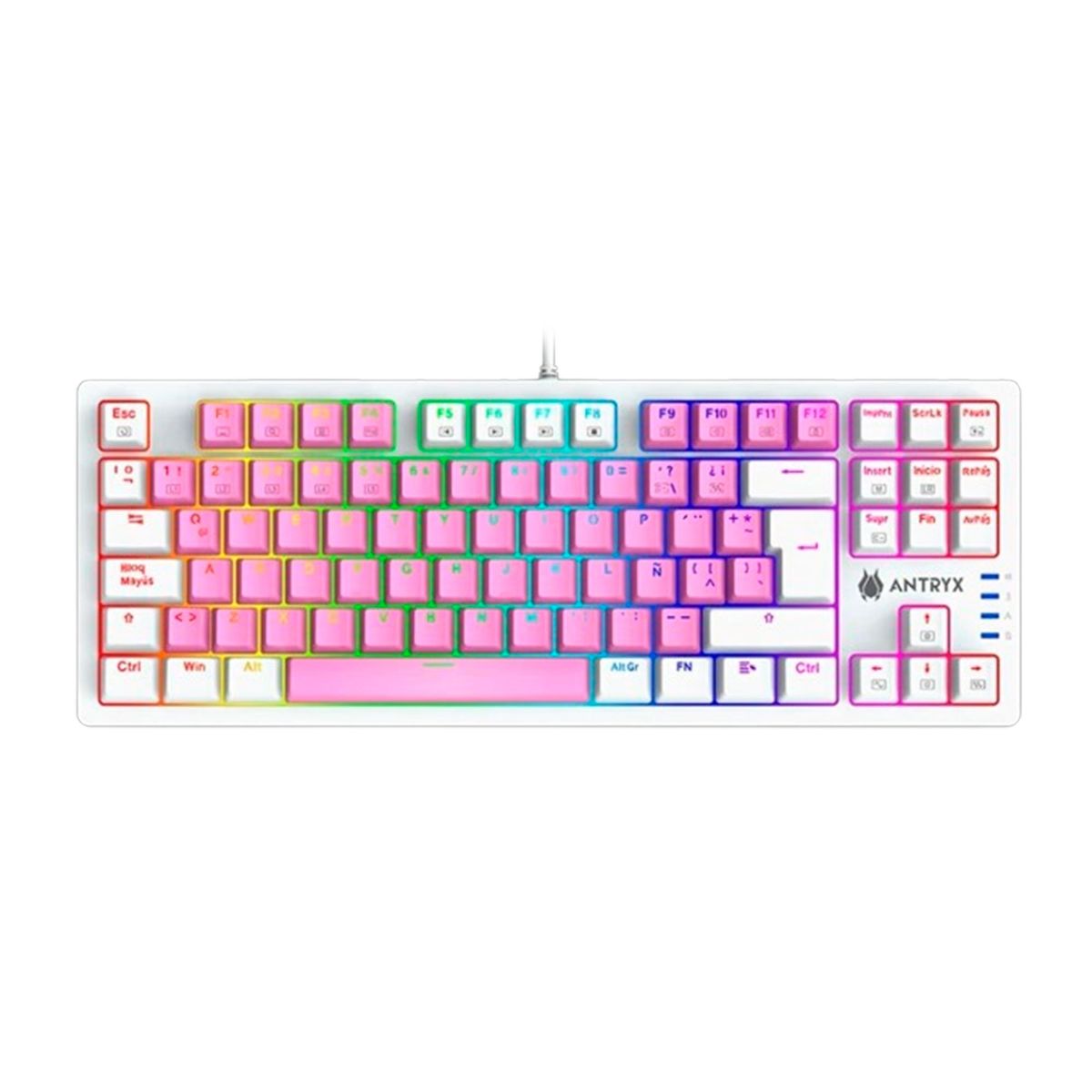 ANTRYX - TECLADO MECANICO TKL ANTRYX STORM MK840 ROSA PN AMK-CS840PRE-SP