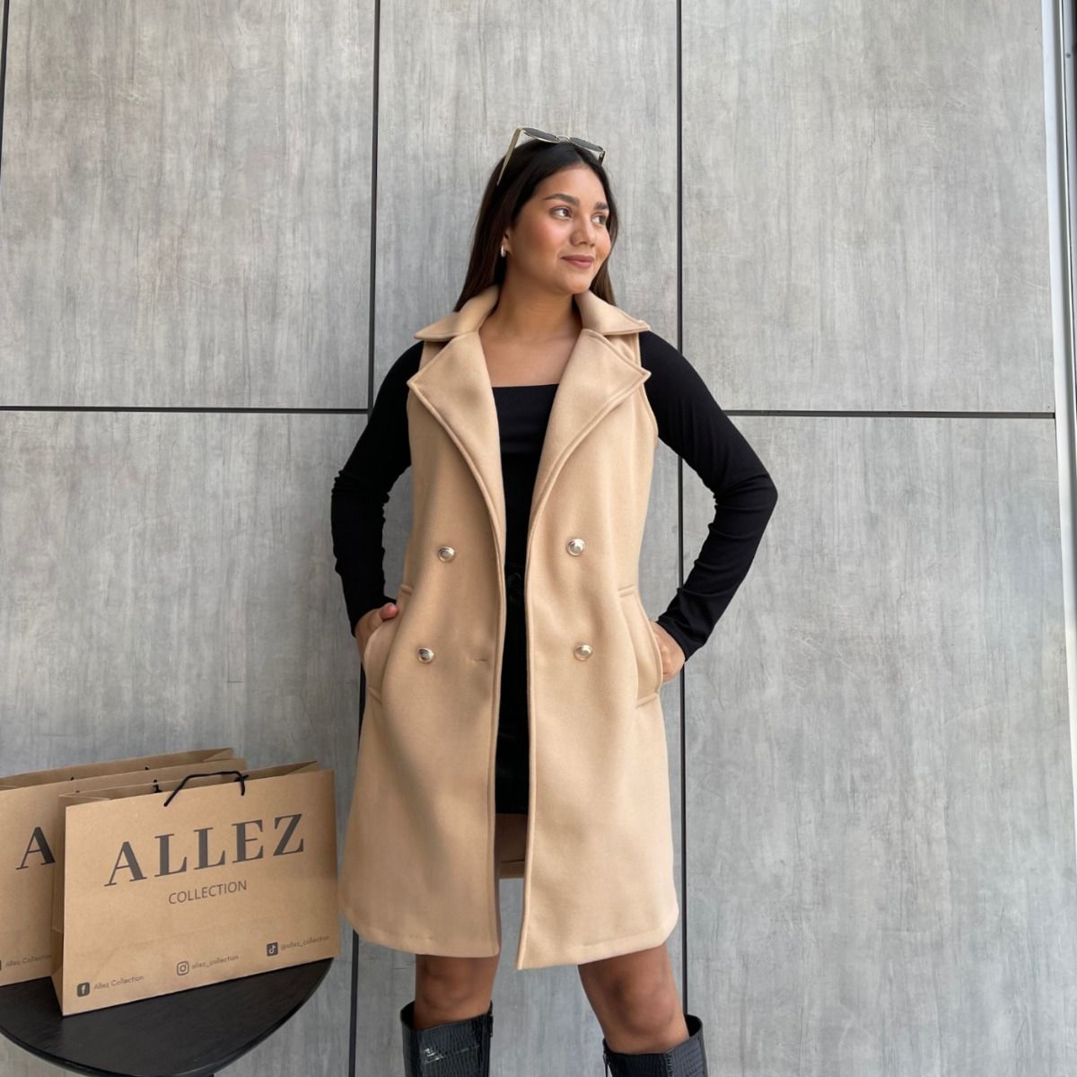 ALLEZ COLLECTION - CHALECO OLIVIA CASUAL ELEGANTE