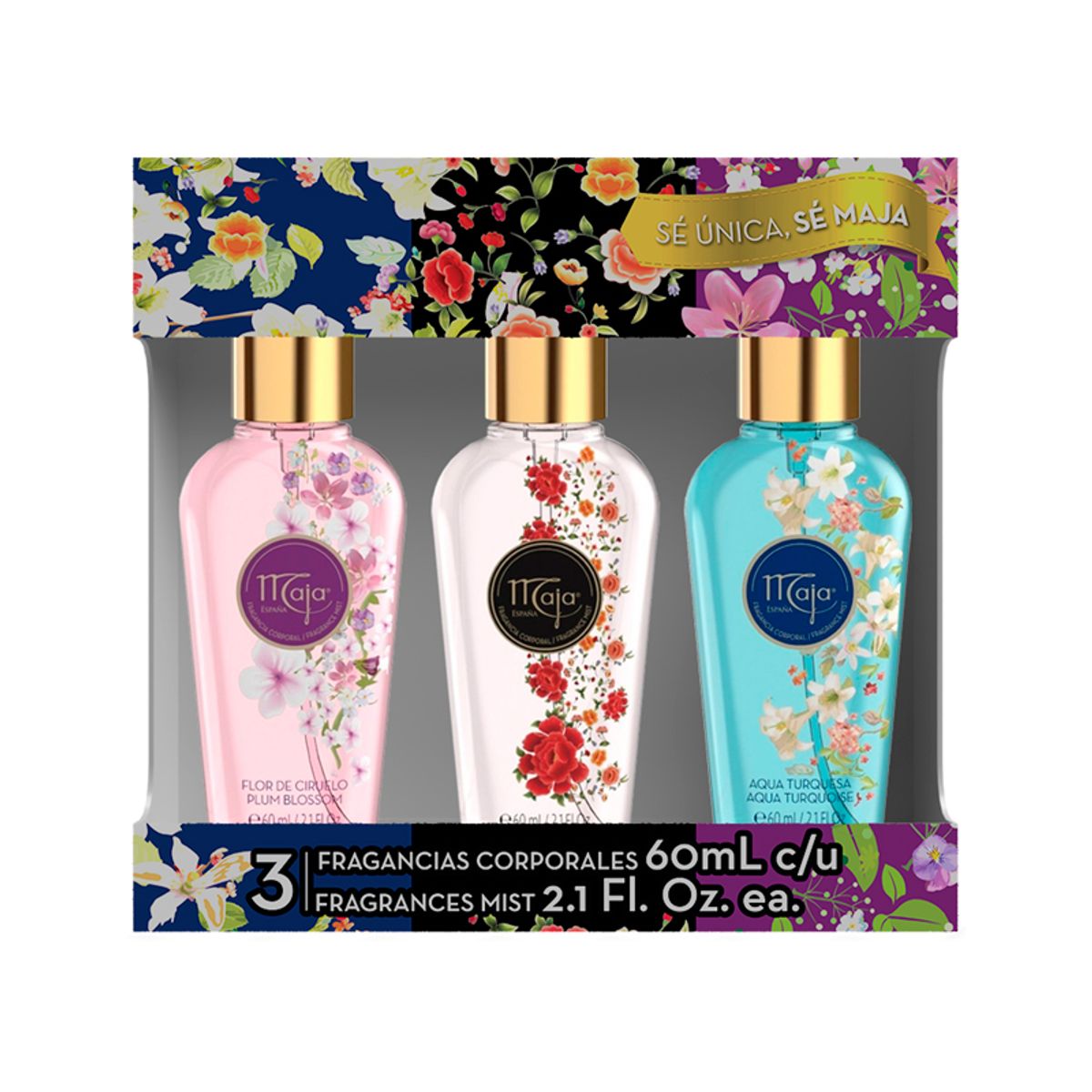 MAJA - MAJA 3 Mini Body Splash 60ml Aqua + Plum + Clasica