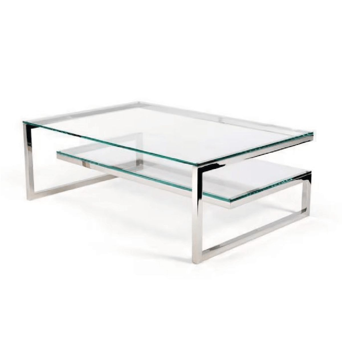 ALTO HOGAR - Mesa de Centro Lovera Acero Inoxidable