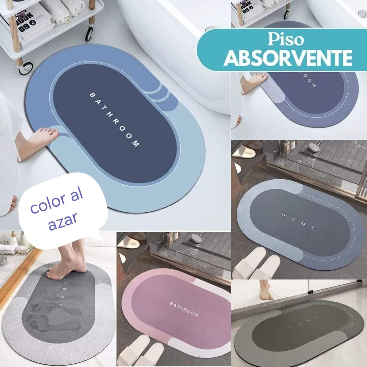 GENERICO - Piso Alfombra Absorbente de Secado Rápido Antideslizante