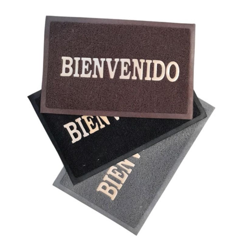 GENERICO - Felpudo Rectangular Bienvenido 60x40cm  UNIDAD