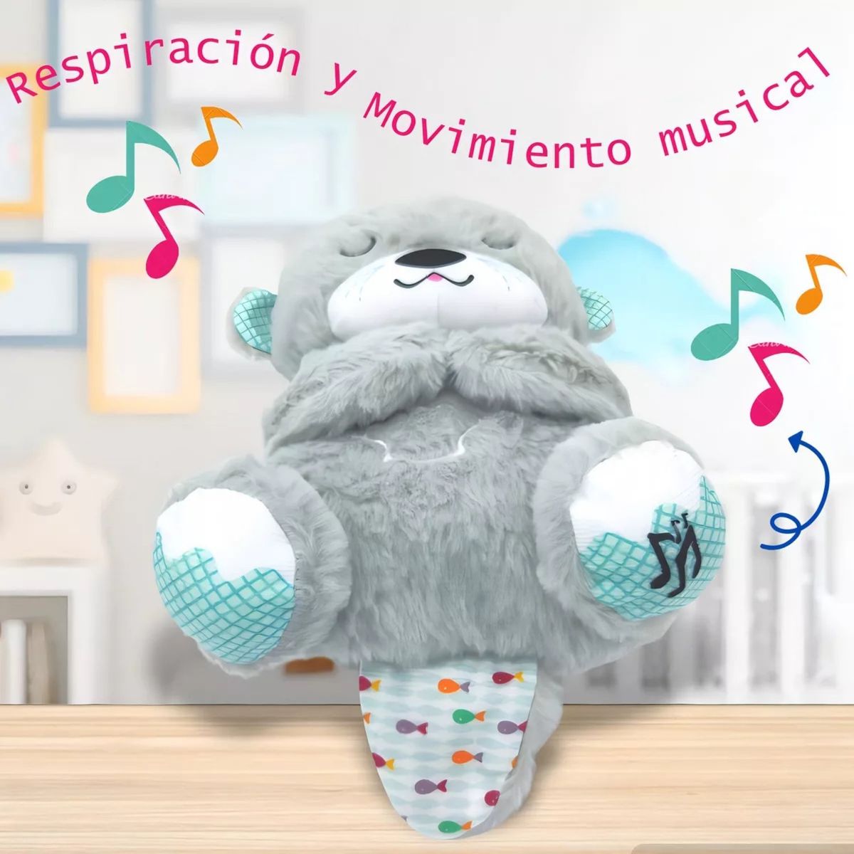 GENERICO - Nutria Dormilona Relajante   Peluche  para Niños y Bebés