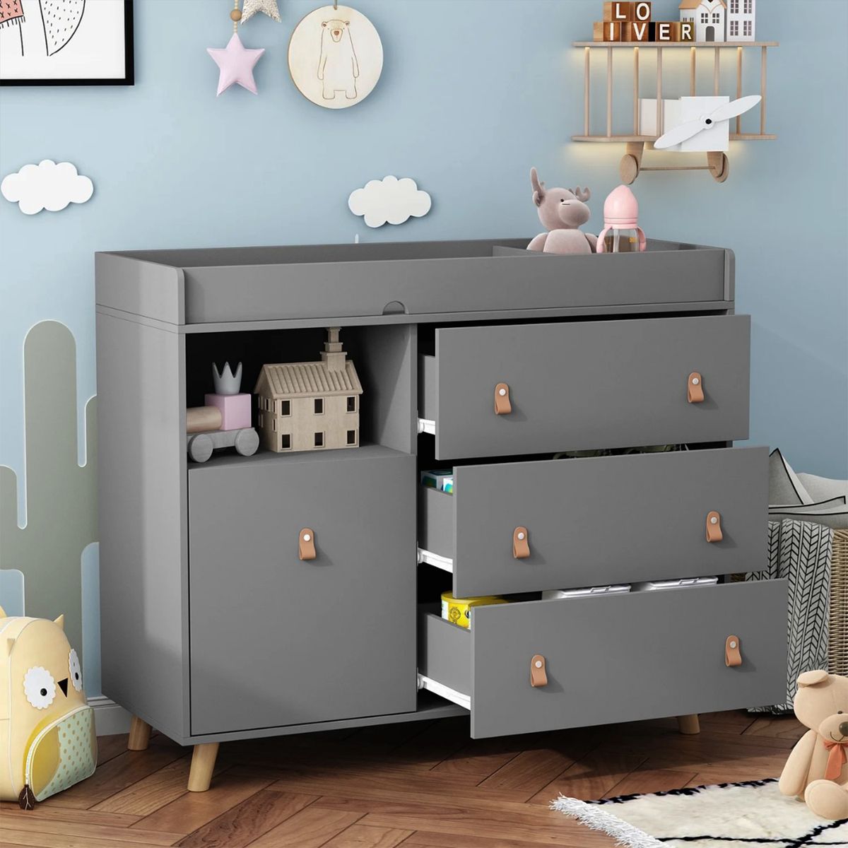 GENERICO - Comoda Cambiador Bebe 2en1 Peyton Amore Home