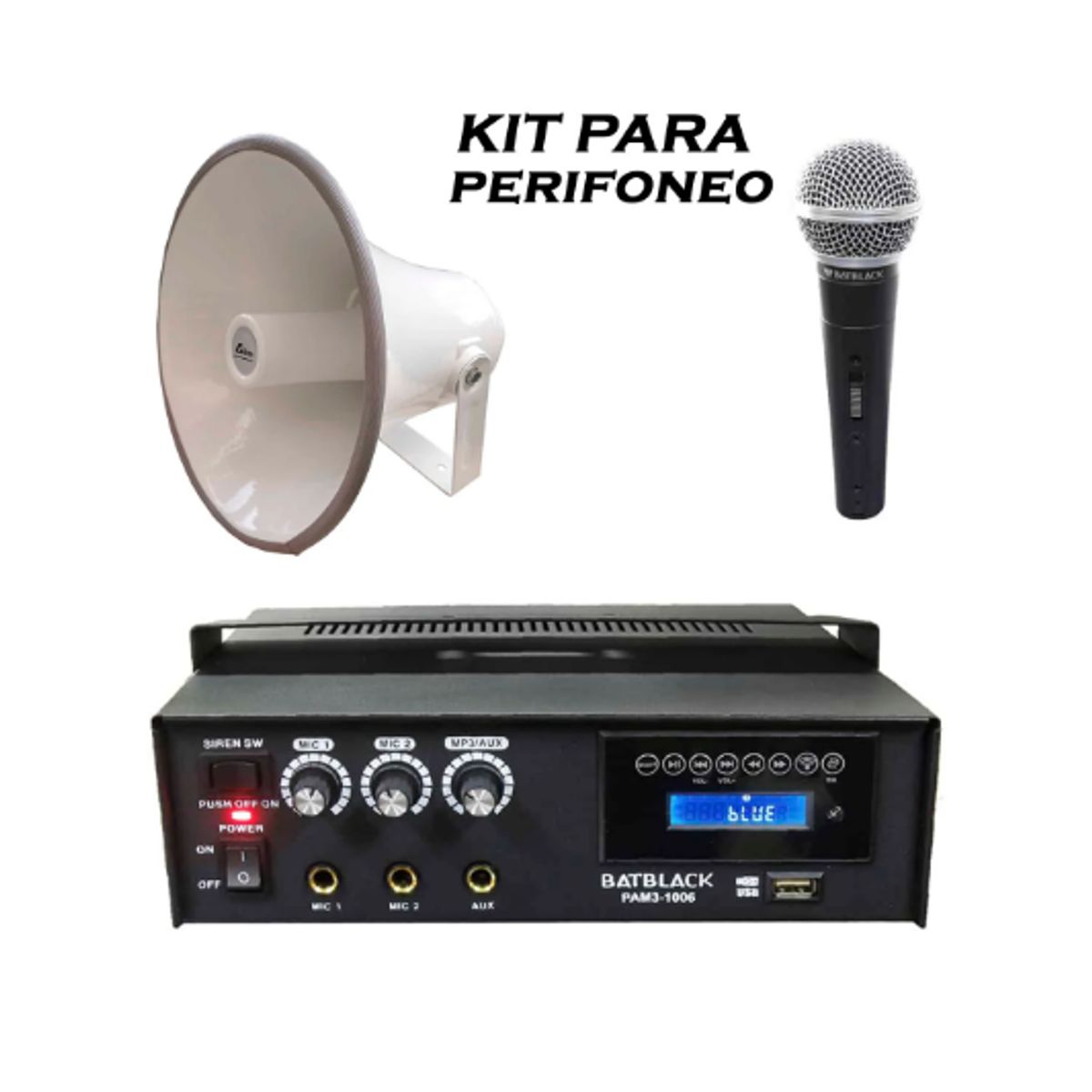 WESTOR - Kit Amplificador + Bocina 12″ + Micro MIHABA-PBT3