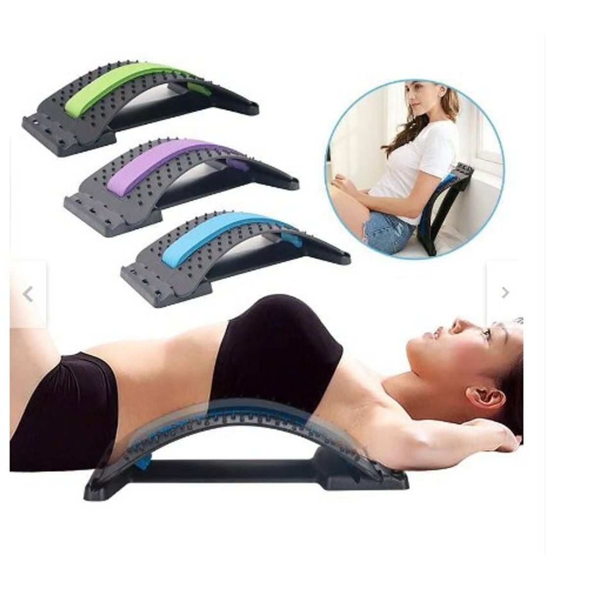 GENERICO - Soporte Lumbar Ergonómico Masajeador Corrector De Espalda