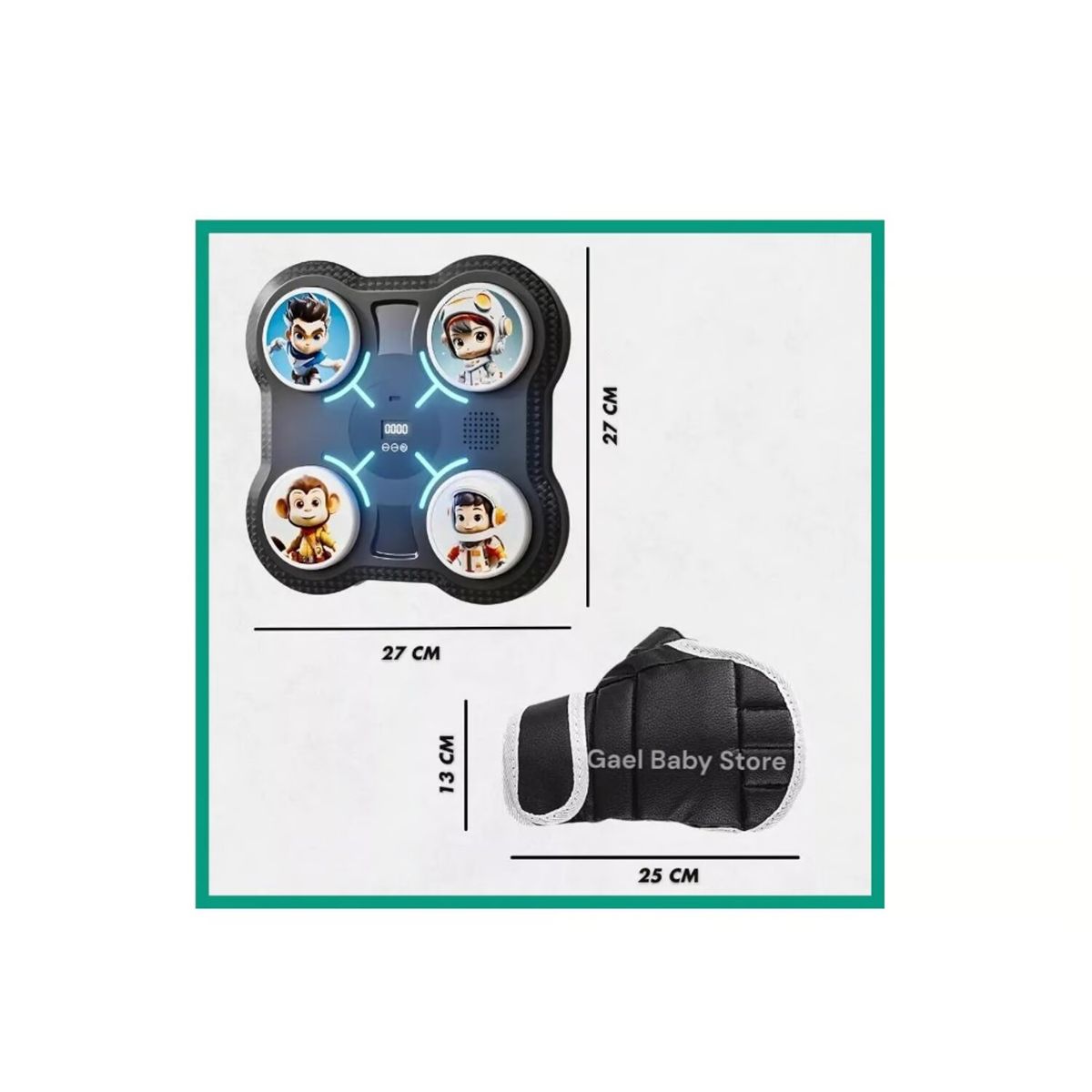 GENERICO - MÁQUINA DE ENTRENAMIENTO DE BOXEO PARA NIÑOS - COLOR NEGRO