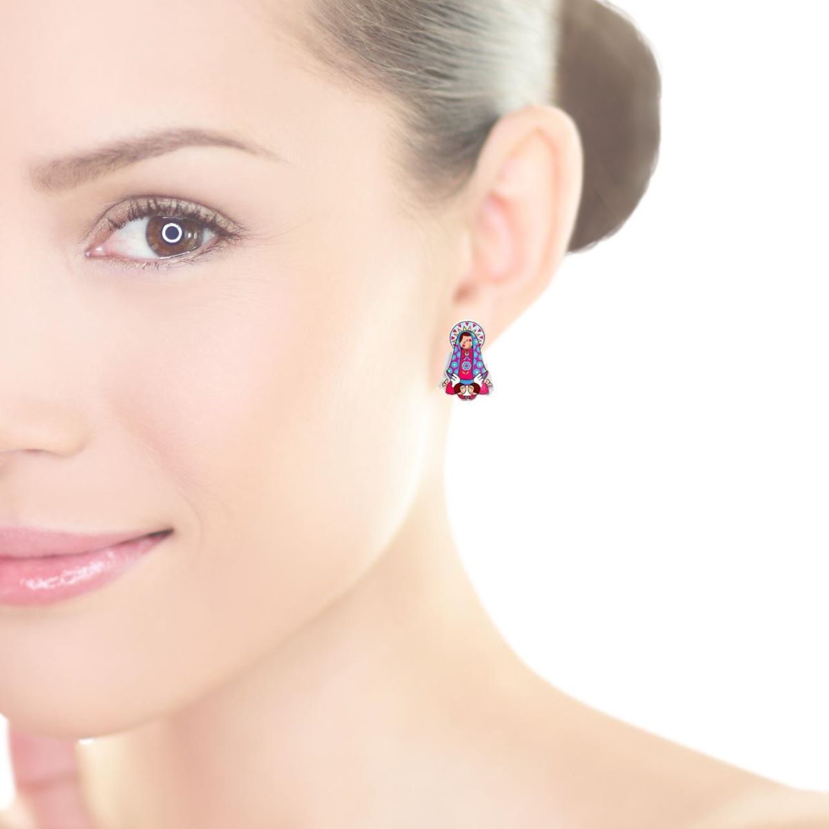 SANTORAL - Aretes Virgen de Guadalupe - Resina