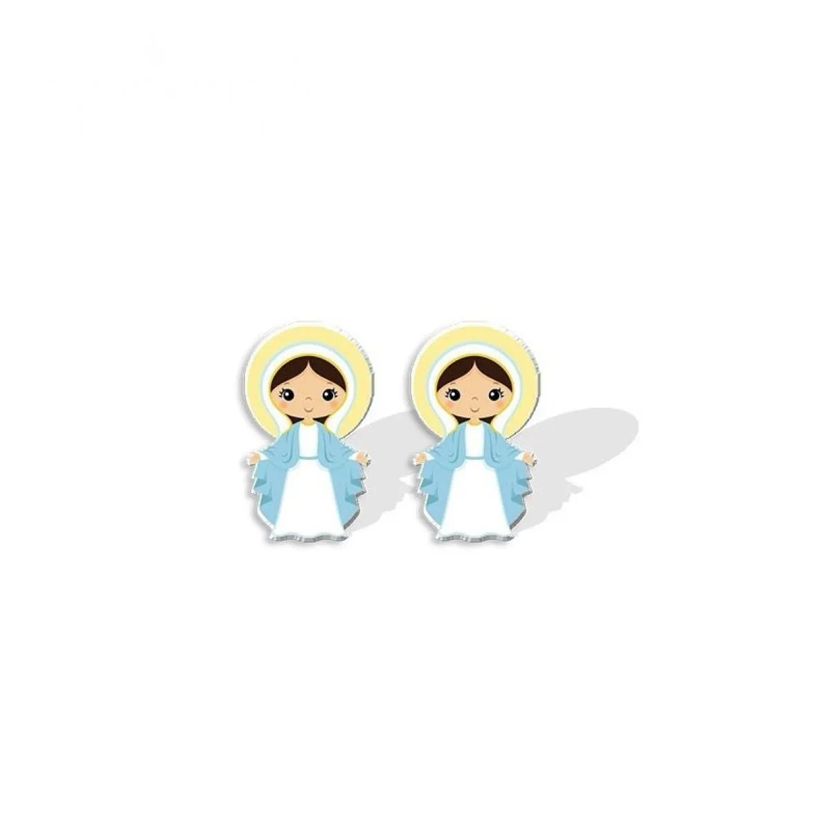 SANTORAL - Aretes Virgen de la Medalla Milagrosa - Resina