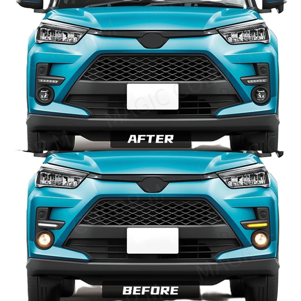 GENERICO - FAROS NEBLINEROS DRL LED PARA TOYOTA RAIZE 2020 - UP