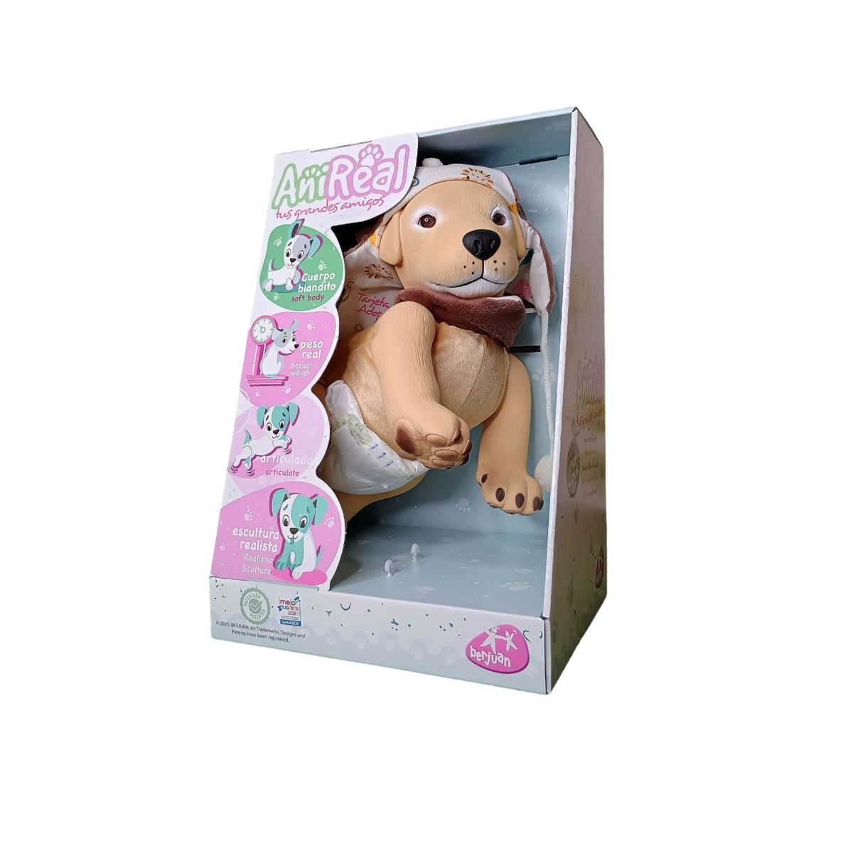 MUÑECAS REBORN - Mascota AniReal Perro Golden con Peso Real