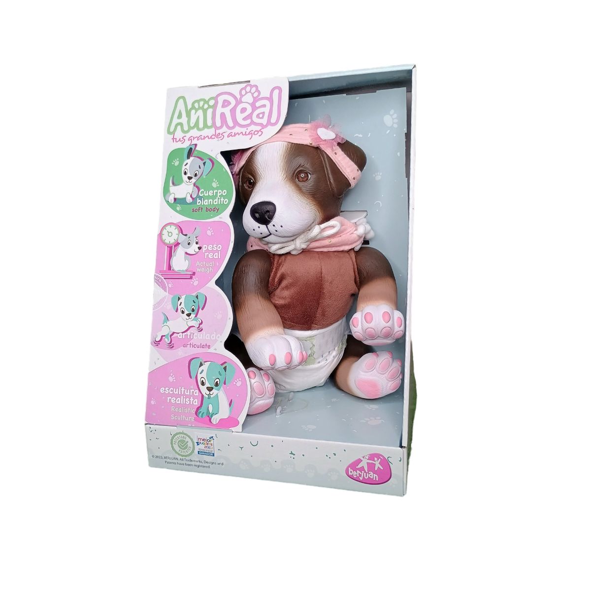 MUÑECAS REBORN - Mascota AniReal Perro San Bernardo con Peso Real