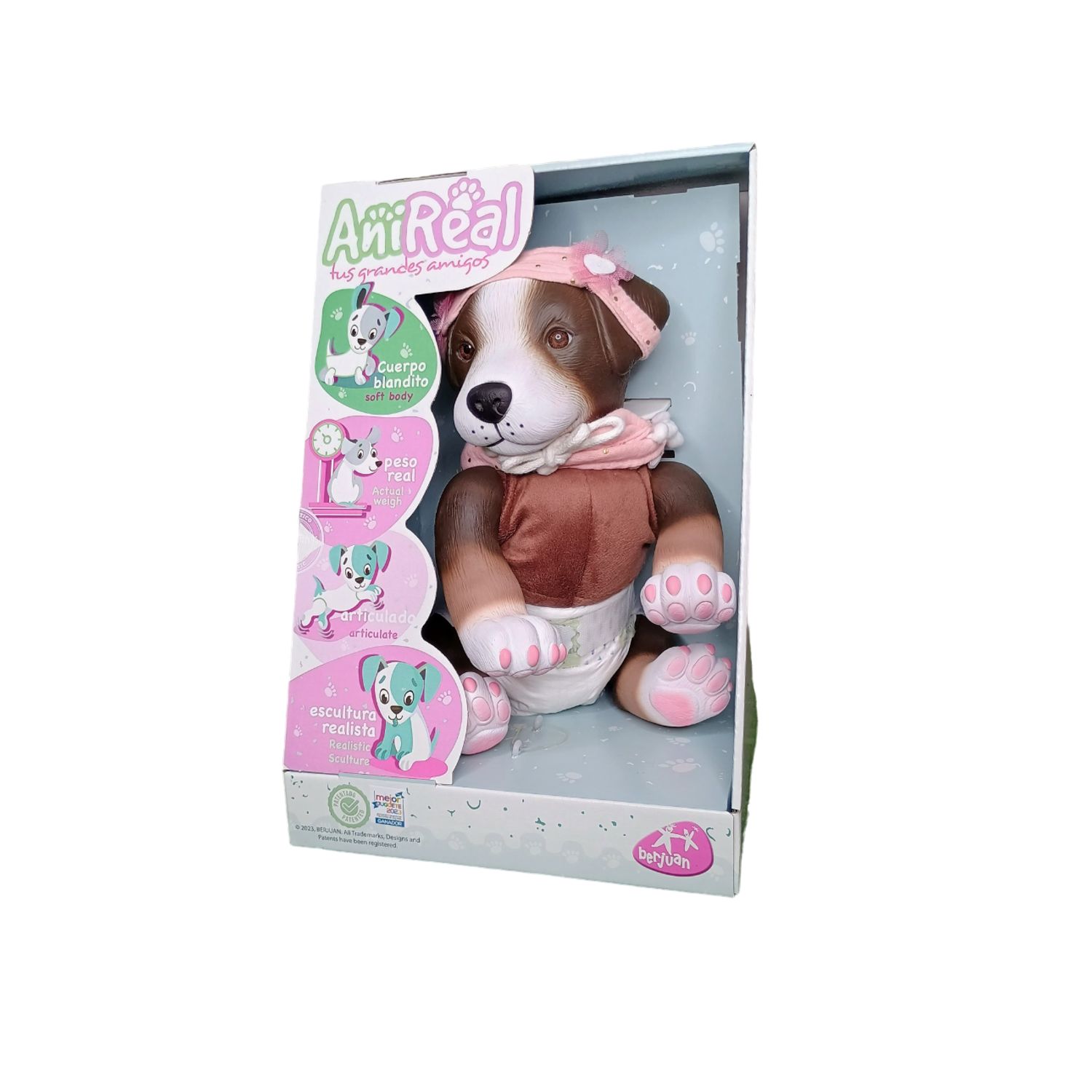 Mascota AniReal Perro San Bernardo con Peso Real MUÑECAS REBORN