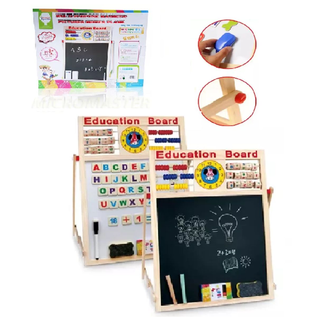 GENERICO - Estupenda Pizarra Educativa 2 en 1 XHN-530