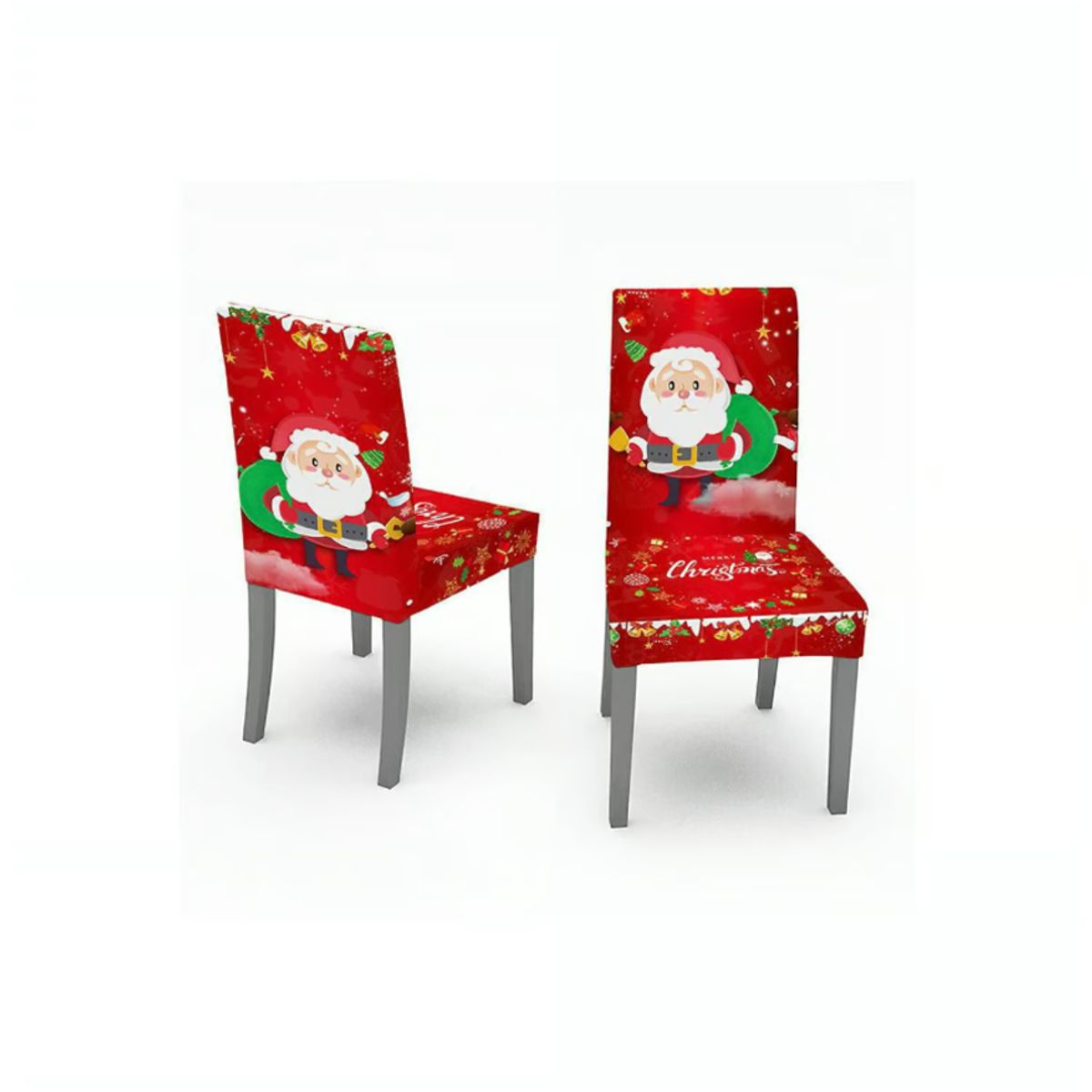 GENERICO - Juego de 6 Fundas Navideñas para Sillas de Comedor