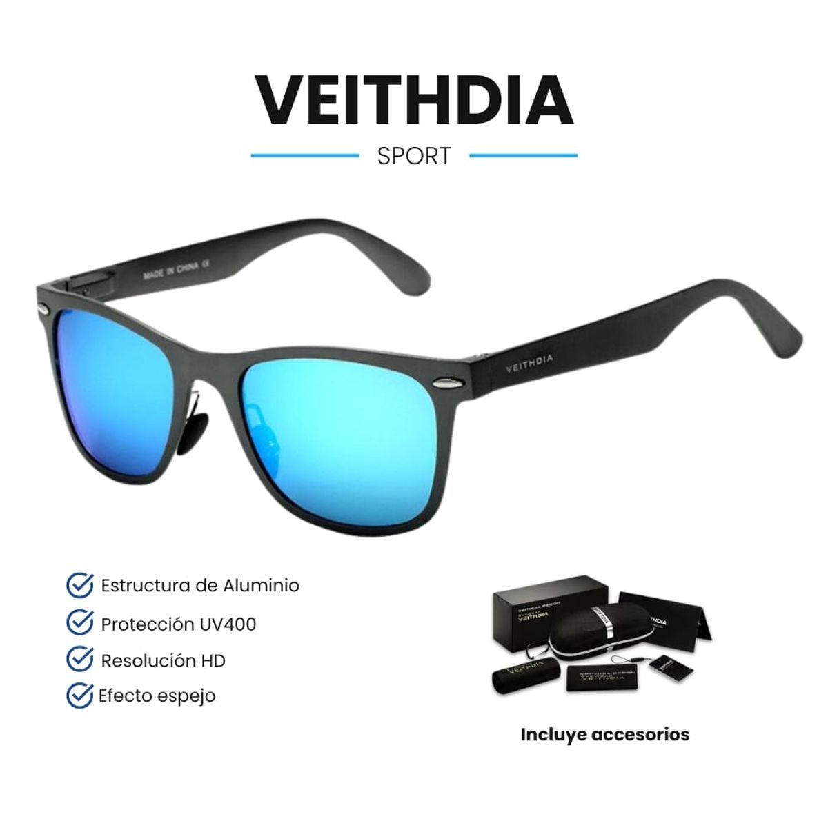 VEITHDIA - Lentes de Sol VEITHDIA Sport - Polarizados - UV400