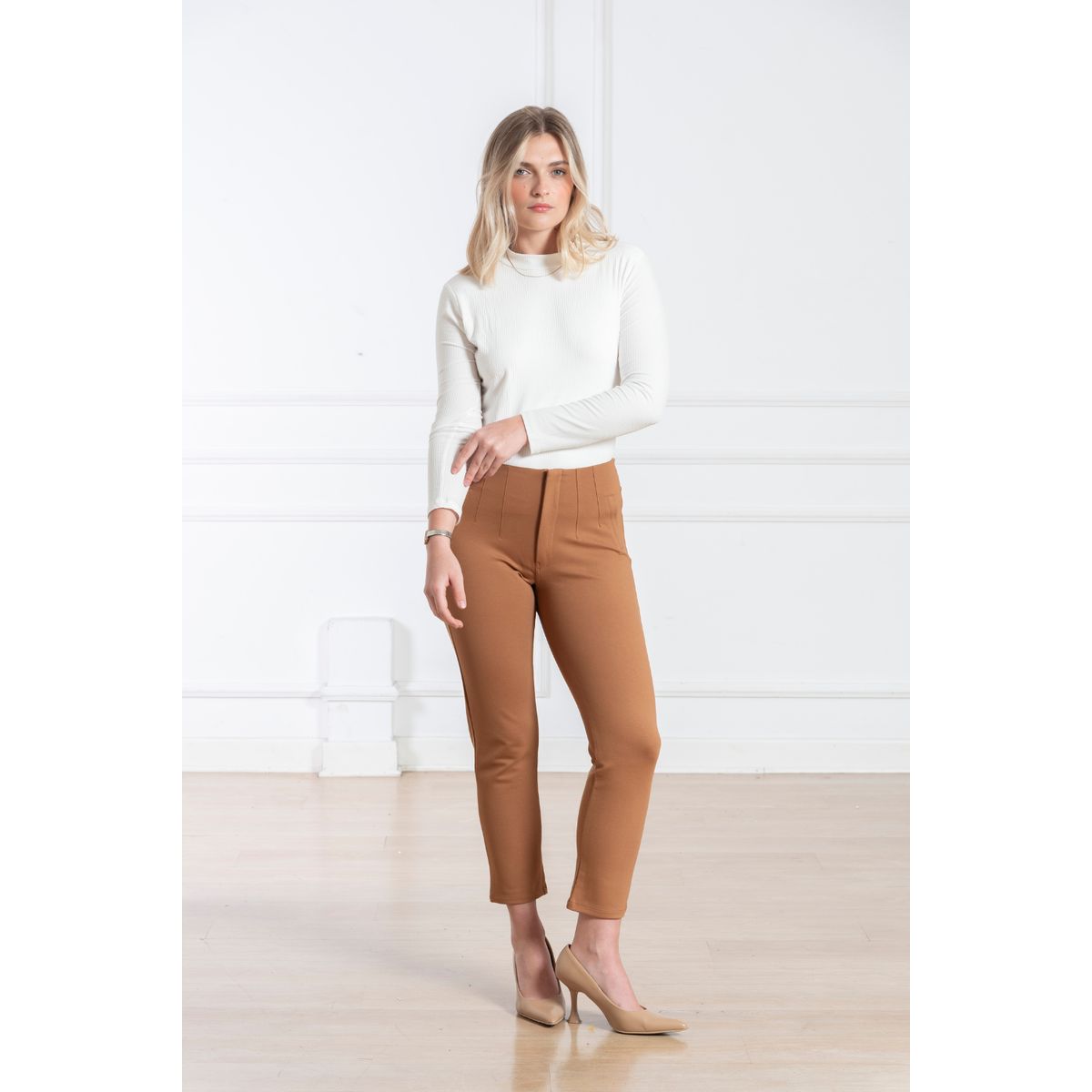 MELANGELS - Pantalón Renata Recto Mujer