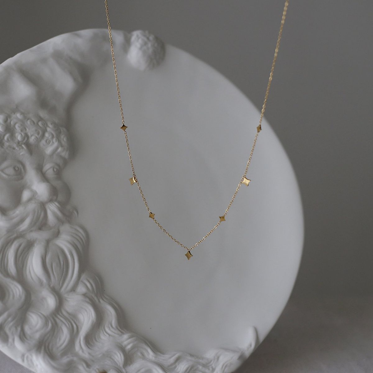 TIOZONEY - Bañado en oro Collar de moda para mujeres