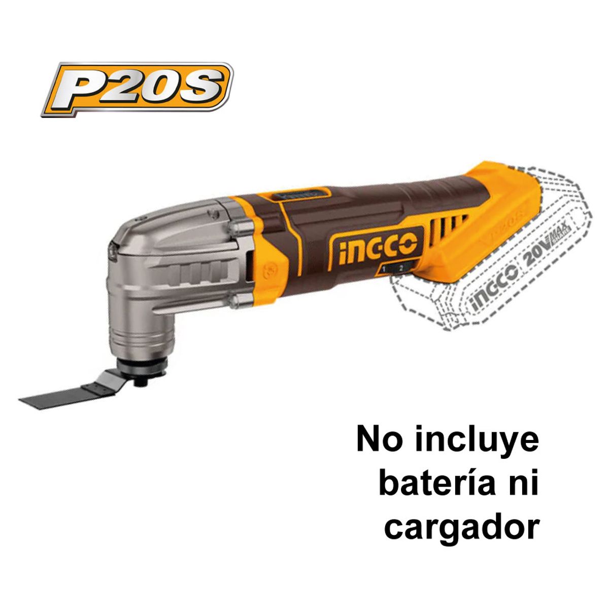 INGCO TOOLS - HERRAMIENTA MULTIFUNCIÓN INGCO 20V + ACCESORIOS CMLI2022