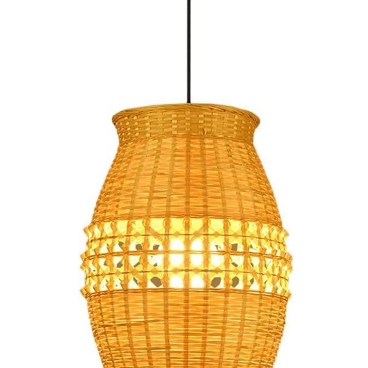 GENERICO - Lampara colgante tejido de bambú