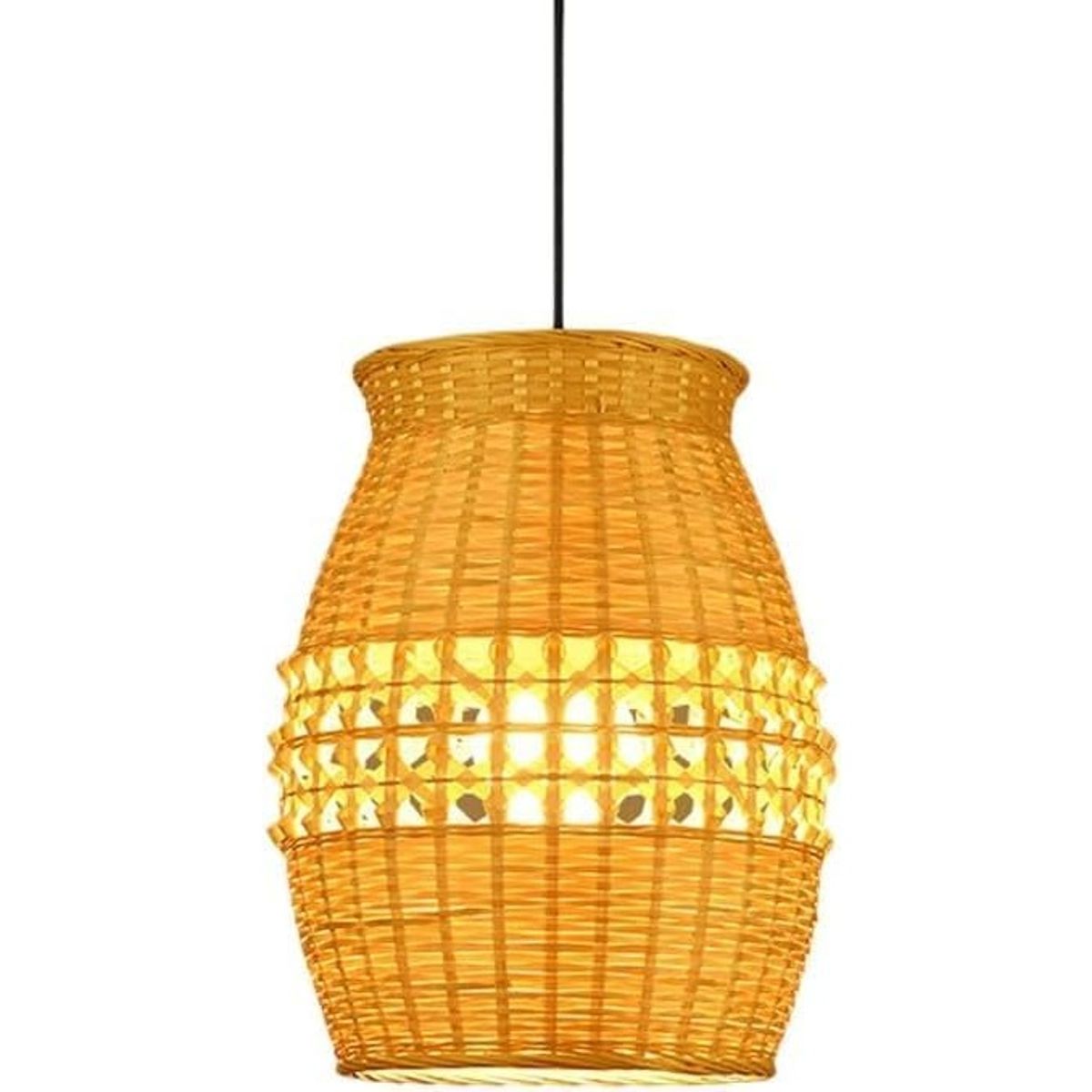 GENERICO - Lampara colgante tejido de bambú