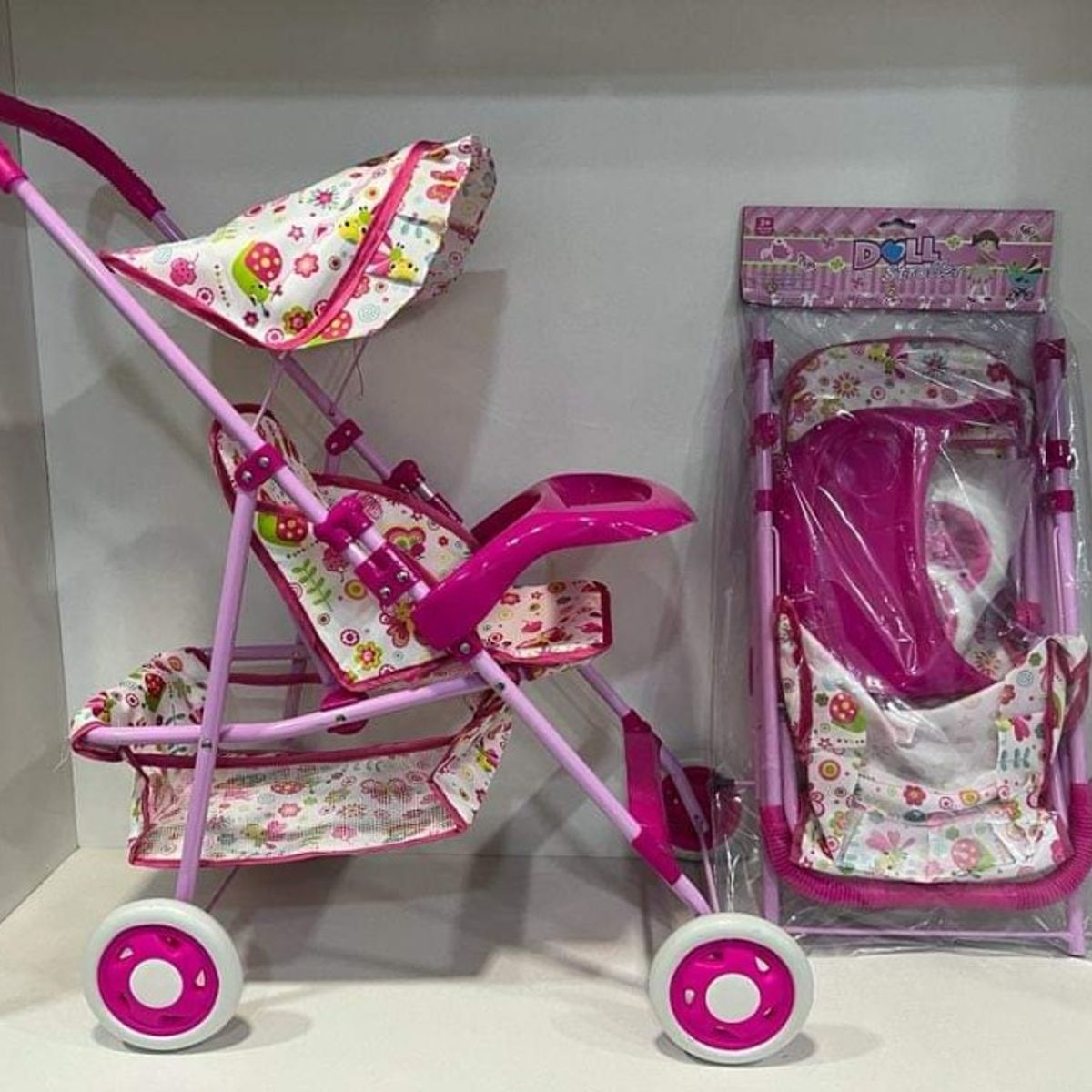 GENERICO - Coche Muñeca Pañalero con Comedor Para Niña