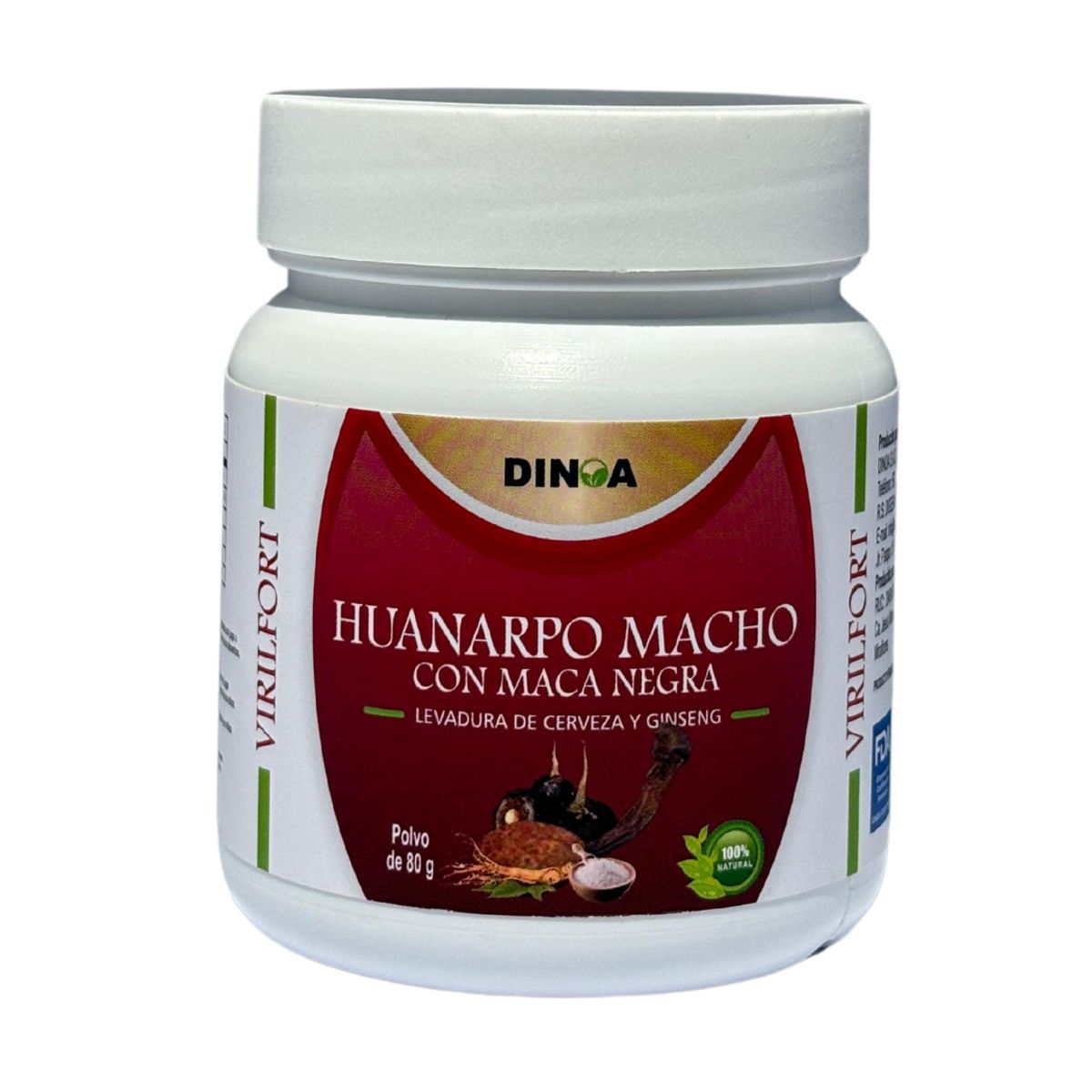 DINOA - Huanarpo Macho & Maca Negra Pote  80gr Dinoa -Libido- Vitalidad masculina