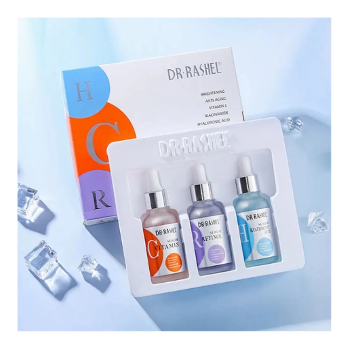 GENERICO - Kit Completo Dr Rashel 3 Serum Facial Vitamina C- Retinol- Hialurónico