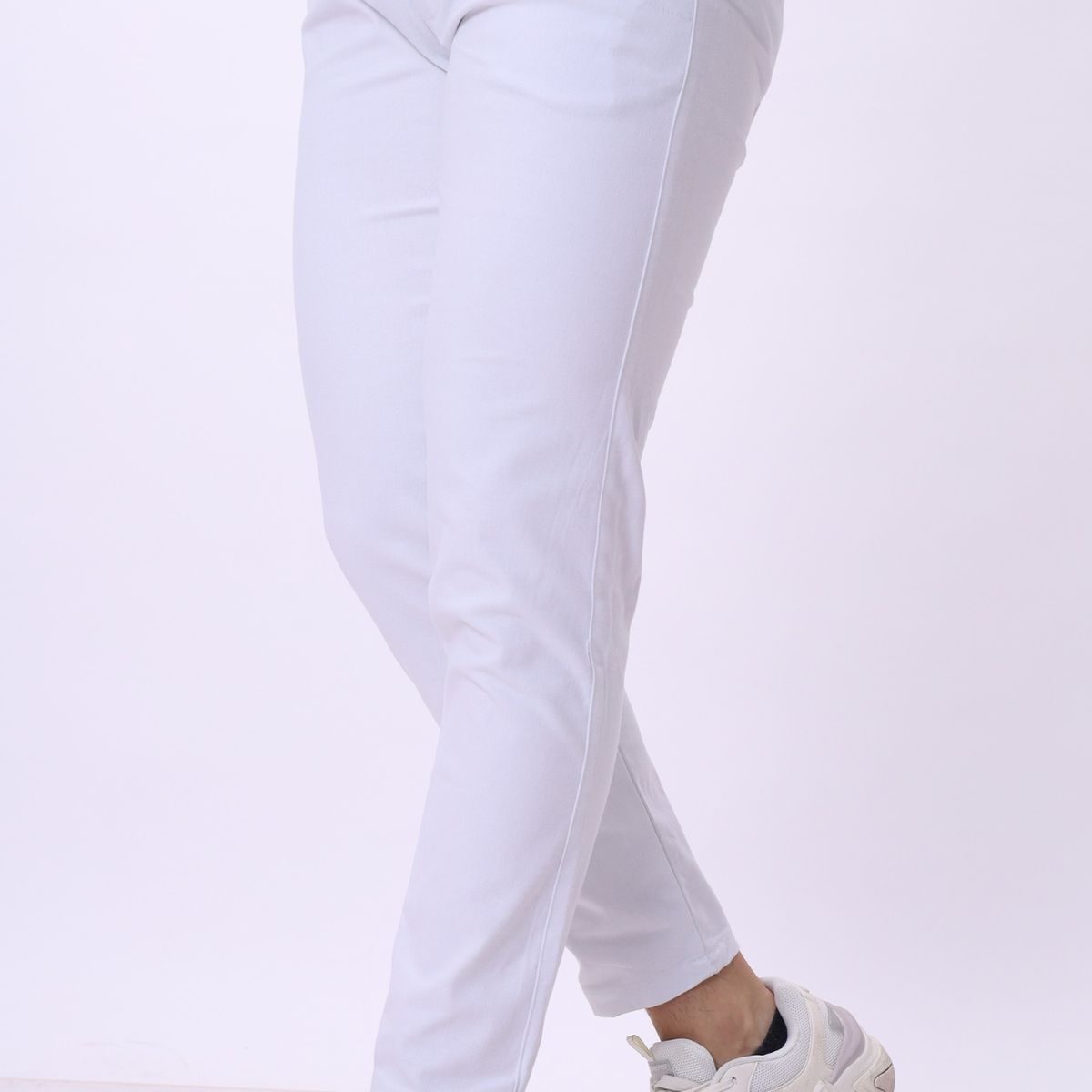 J JERAOUS - pantalón JERAOUS de drill strech Blanco