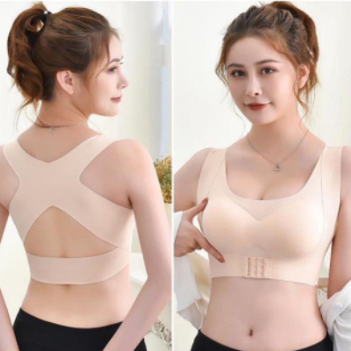 GENERICO - SUJETADOR CON HEBILLA FRONTAL