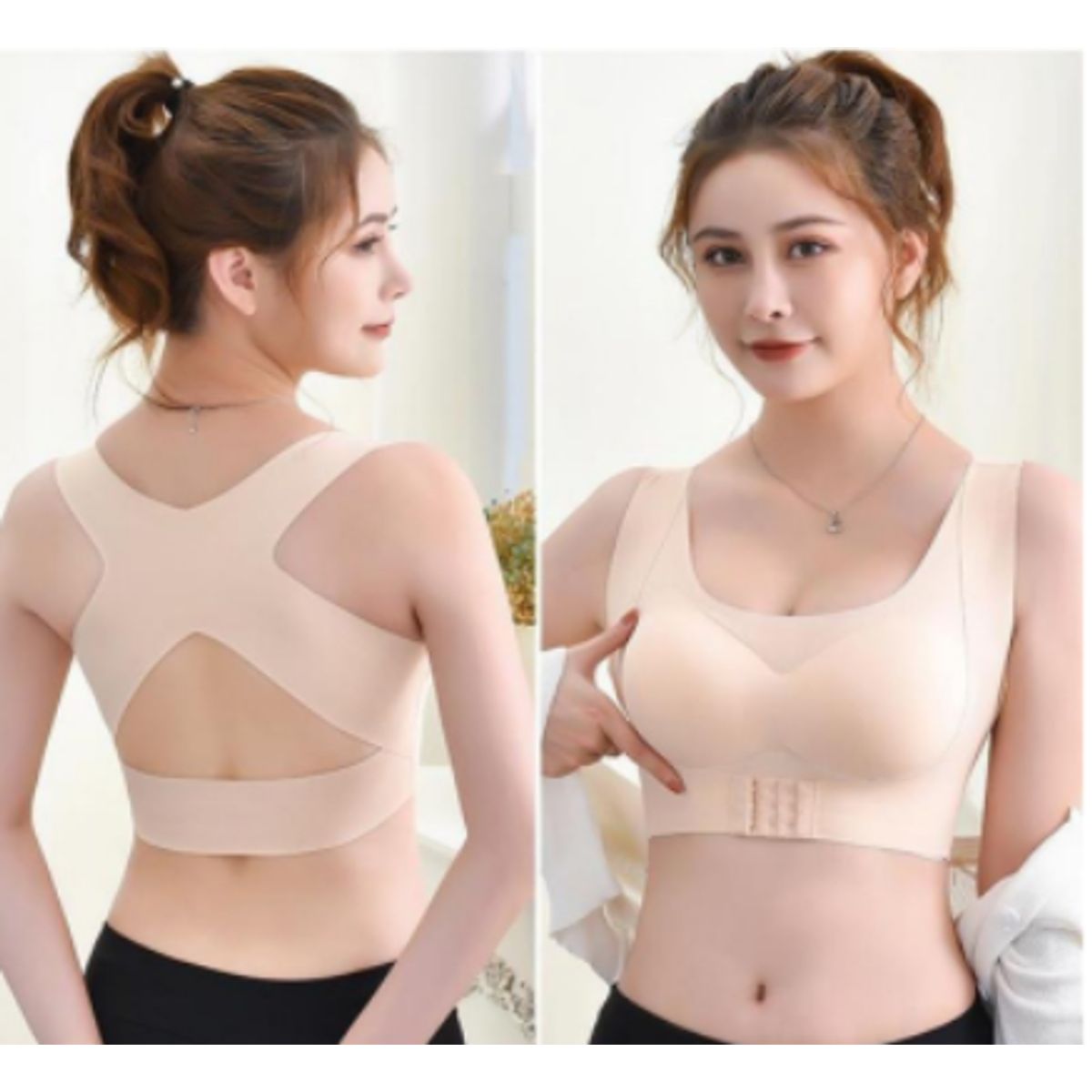 GENERICO - SUJETADOR CON HEBILLA FRONTAL