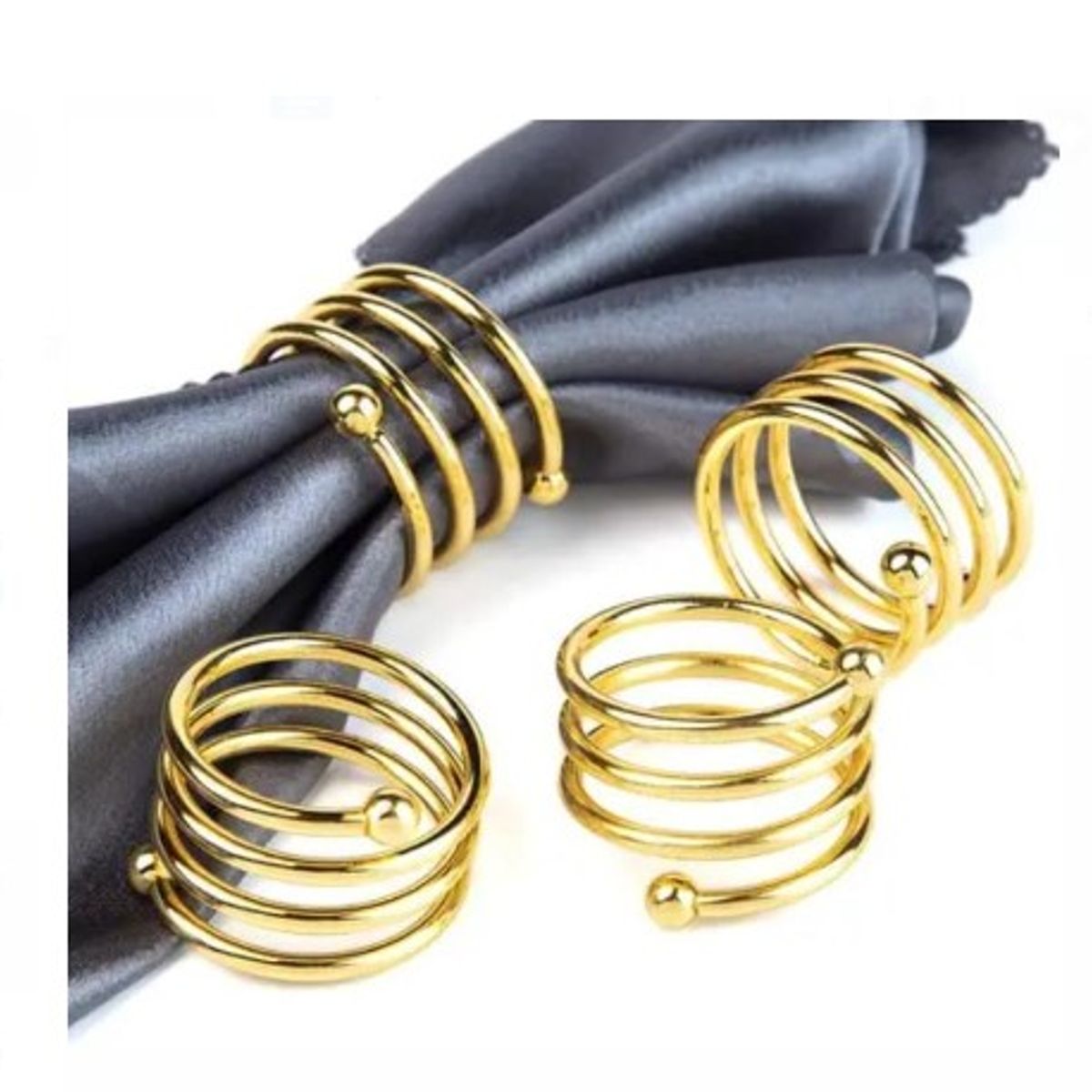 GENERICO - AROS DE SERVILLETAS DORADO 4 UN CALIDAD A1