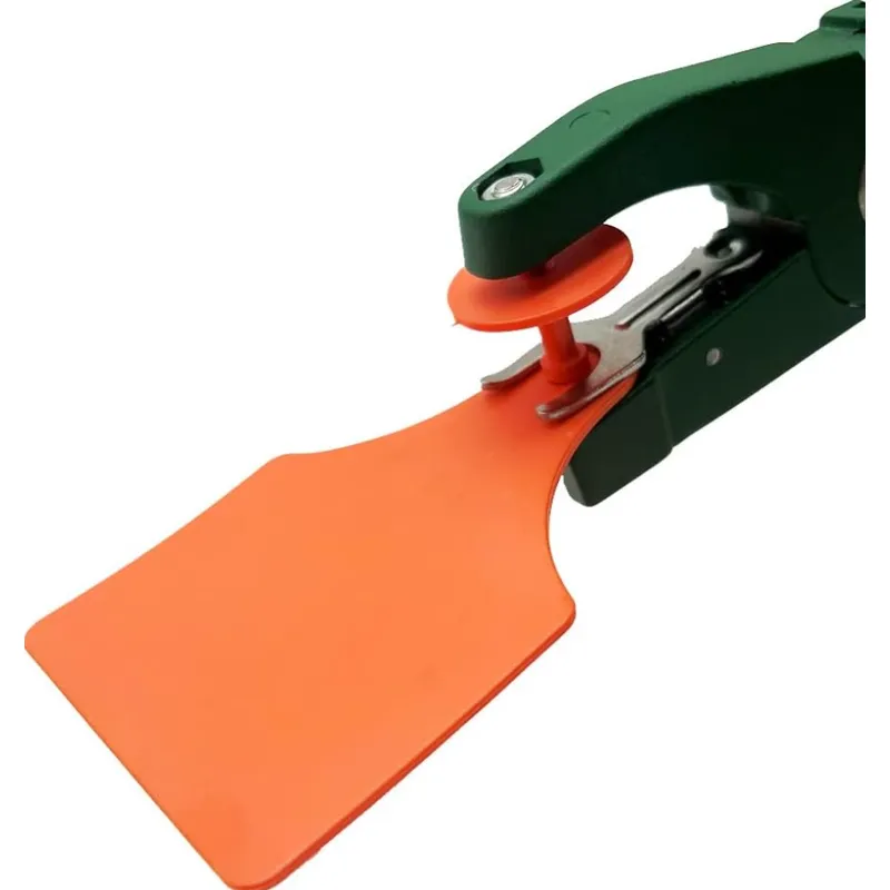 GENERICO - PACK X 100 CROTAL ARETE NARANJA PARA VACA 7.5X10 CM