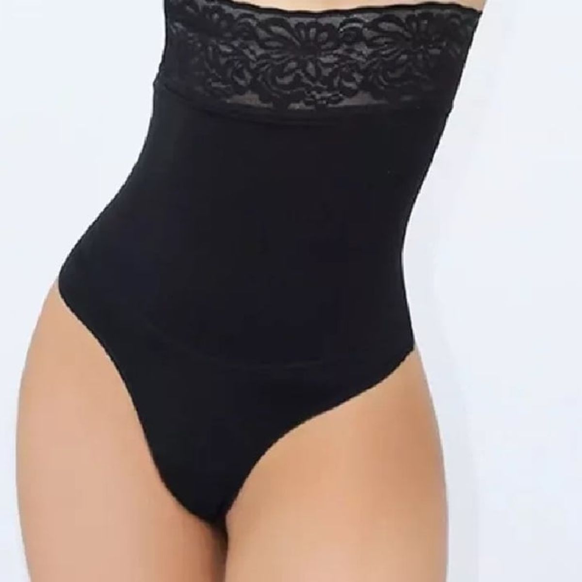 VARIOS - Faja Strapless Calzón Alto Con Encaje Y Silicona