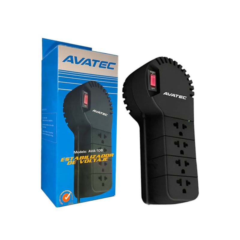 AVATEC - Estabilizador De Voltaje Avatec 4 Tomas AVA-108 1000VA