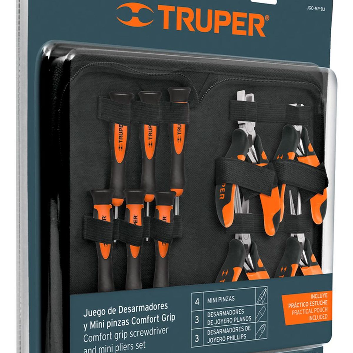 TRUPER - Juego 6 Desarmadores de Joyero y 4 Mini Pinzas 18200 Truper