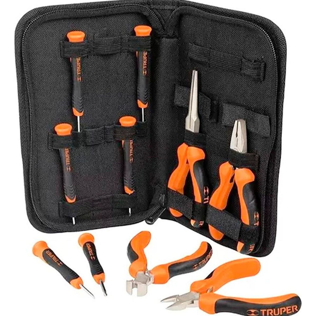 TRUPER - Juego 6 Desarmadores de Joyero y 4 Mini Pinzas 18200 Truper