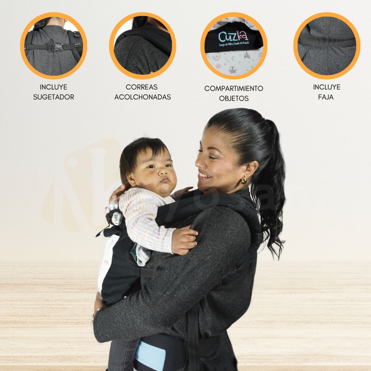 CUZKA - Canguro para Bebé Ergonómico 4 en 1 «PORTER» Blue